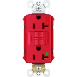 Legrand® Plugtail 20 Amp Single-Pole Gfci Duplex Hospital Grade Receptacle (Red)