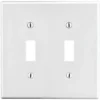 Hubbell 2-Gang Polycarbonate Thermoplastic Wall Plate (25-Pack) (White)