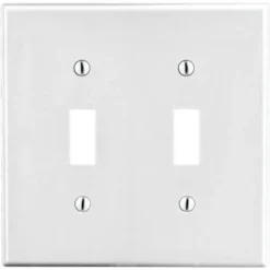 Hubbell 2-Gang Polycarbonate Thermoplastic Wall Plate (25-Pack) (White)