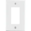Hubbell 1-Gang Polycarbonate Decorator Thermoplastic Wall Plate (25-Pack) (White)