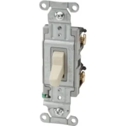 Hubbell-Pro 20 Amp 120/277 Vac 2-Position Heavy-Duty Toggle Switch (Ivory)