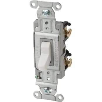 Hubbell-Pro 20 Amp 120/277 Vac 2-Position Toggle Switch (White) 1 Hubbell-Pro 20 Amp 120/277 Vac 2-Position Toggle Switch (White)