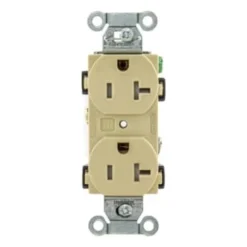 Hubbell® 20 Amp 125 Volt Commercial Duplex Standard Outlet (Ivory) -Generic Luxor Shop 918835 AlternateImageView UNI Lg