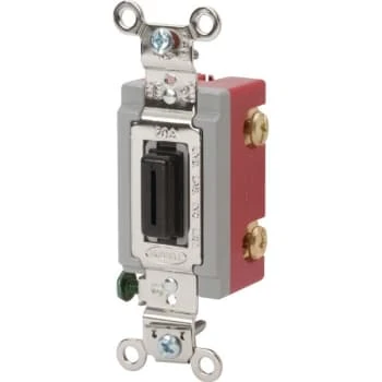 Hubbell-Pro 20 Amp 120/277 Vac 2-Position Locking Toggle Switch (Black) 1 Hubbell-Pro 20 Amp 120/277 Vac 2-Position Locking Toggle Switch (Black)