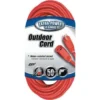 Southwire 50 Ft 14/3 Sjtw Outdoor Medium-Duty Extension Cord, Red