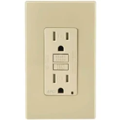 Leviton 15 Amp Tamper Resistant Afci Outlet, Ivory